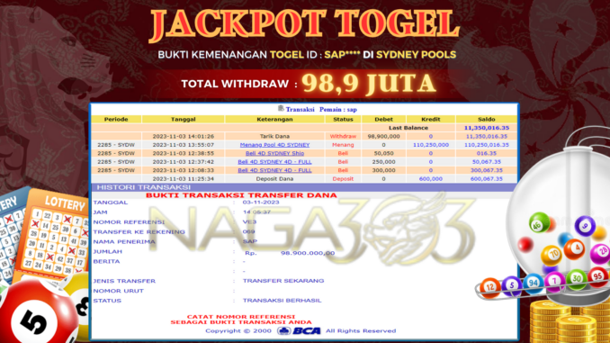 bukti jp naga303 #635