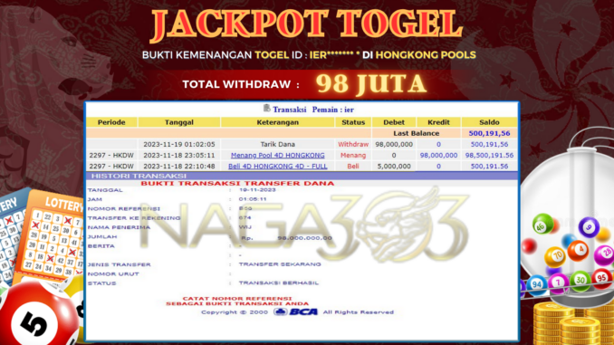 bukti jp naga303 #683