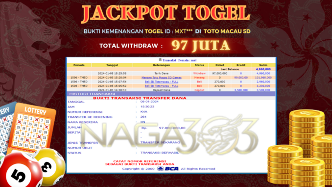 BUKTI JP NAGA303 #789